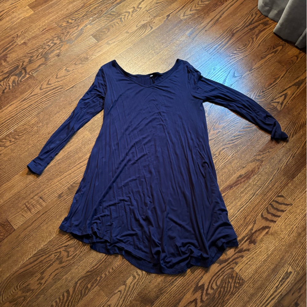 Navy Long Sleeve Dress